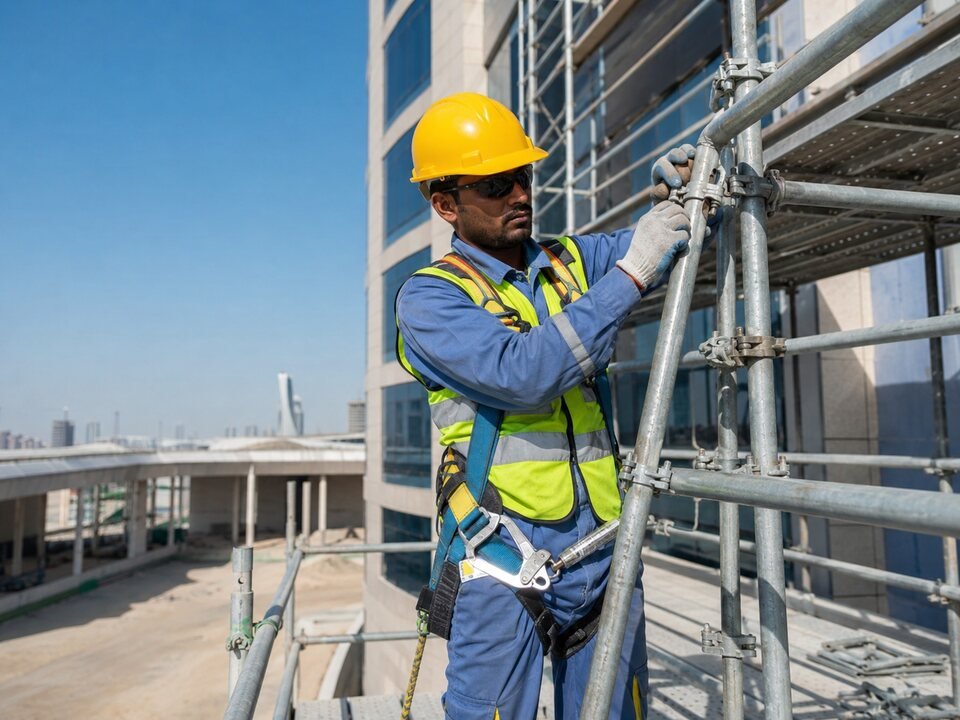 Scaffolder at work